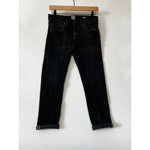 Hiroshi Kato The Needle Skinny Jeans Mens Size 30 Selvedge Black Raw Stretch USA
